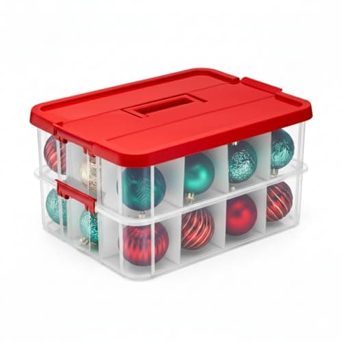 Tribello 2-Layer Christmas Ornament Storage Box