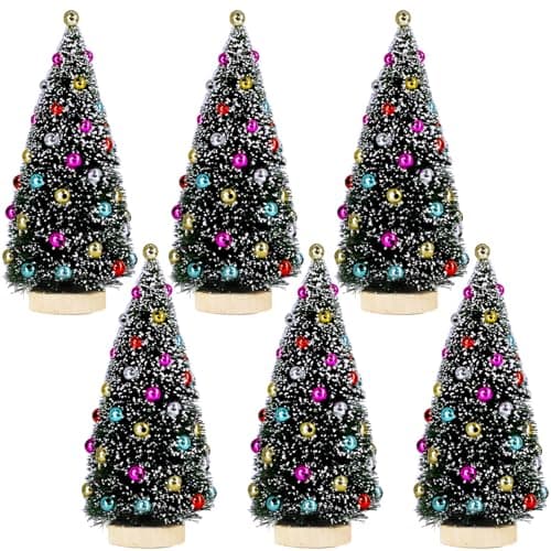 Winlyn 6-Piece Mini Bottle Brush Trees